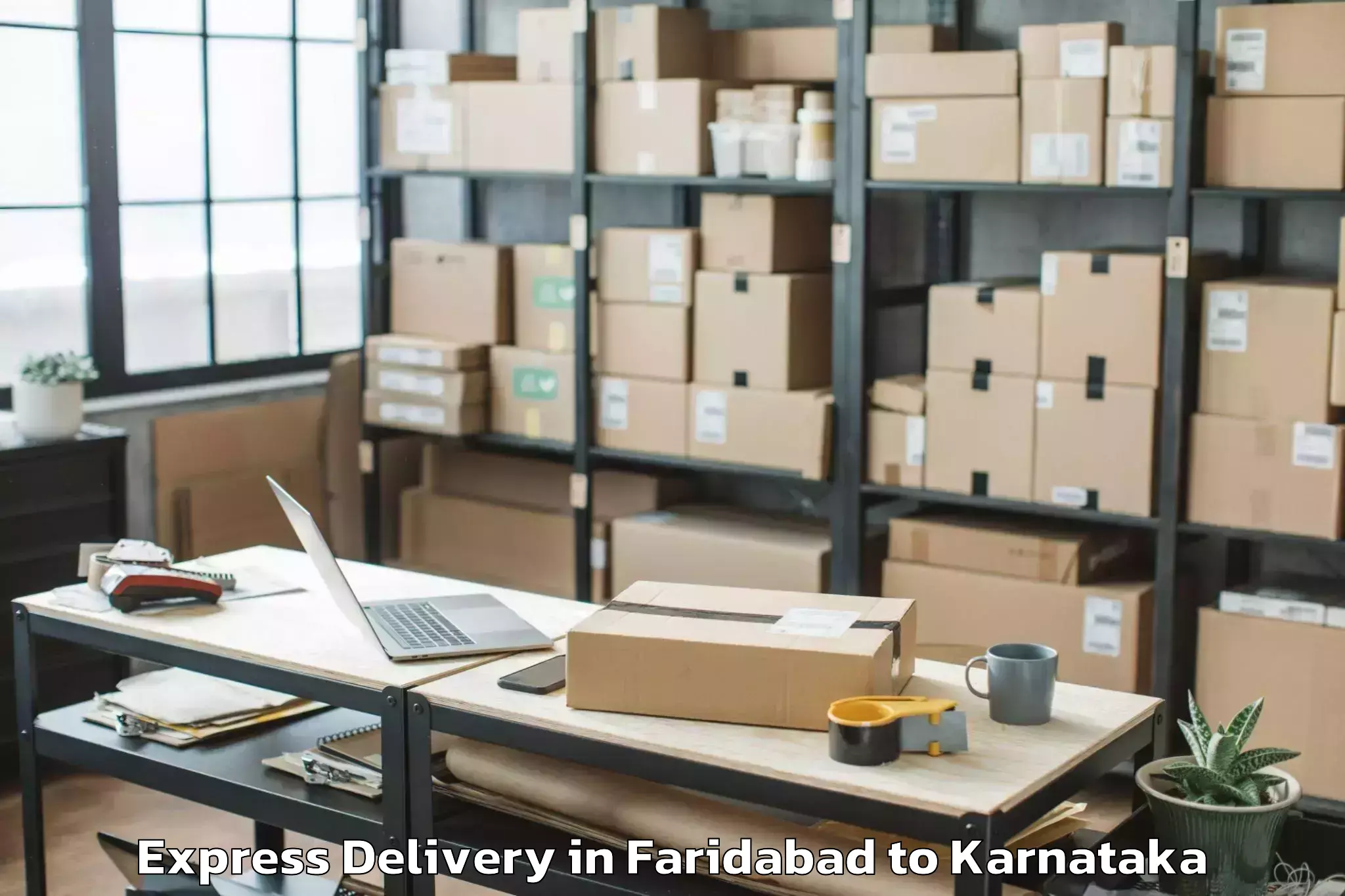 Get Faridabad to Ponnampet Express Delivery